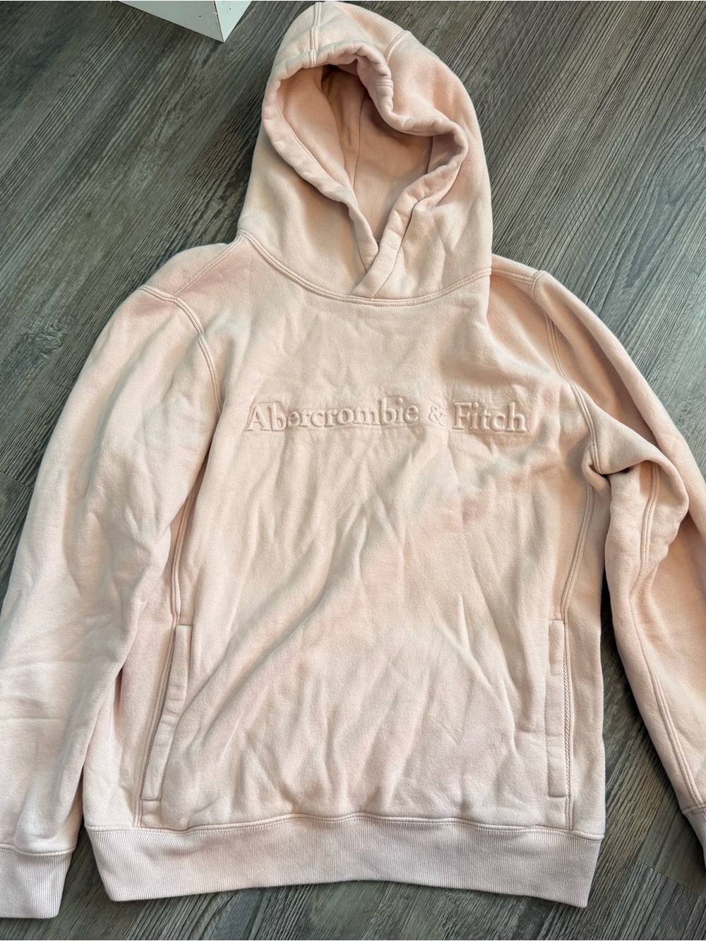 Abercrombie & Fitch Hooded Fleece Pullover - Light Blush